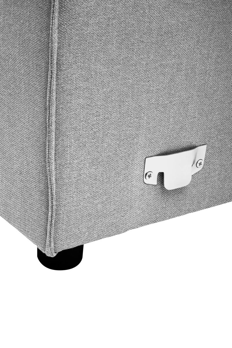 Toulouse Grey Fabric Armless Modular Sofa
