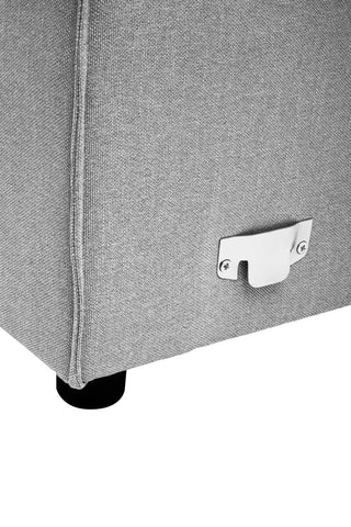 Toulouse Grey Fabric Armless Modular Sofa