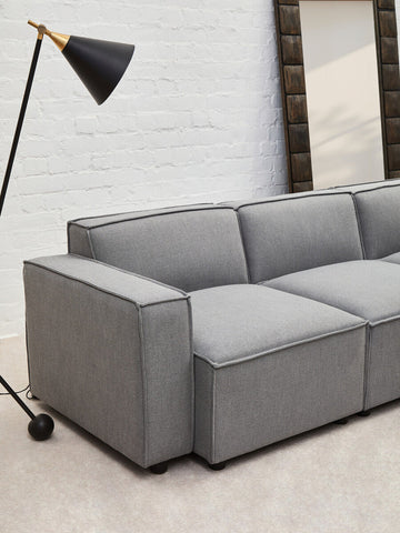 Toulouse Grey Fabric Armless Modular Sofa