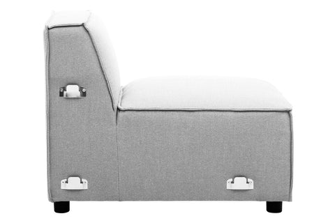 Toulouse Grey Fabric Armless Modular Sofa