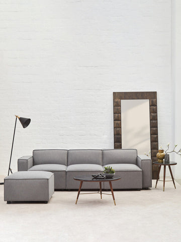 Toulouse Grey Fabric Armless Modular Sofa