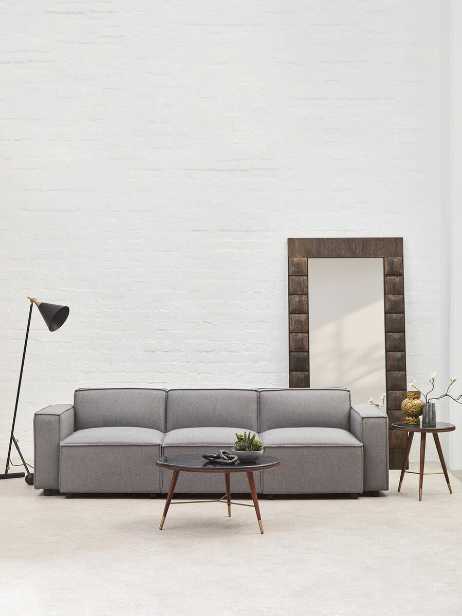 Toulouse Grey Fabric Left Arm Modular Sofa