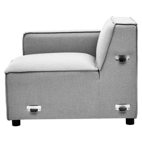 Toulouse Grey Fabric Left Arm Modular Sofa