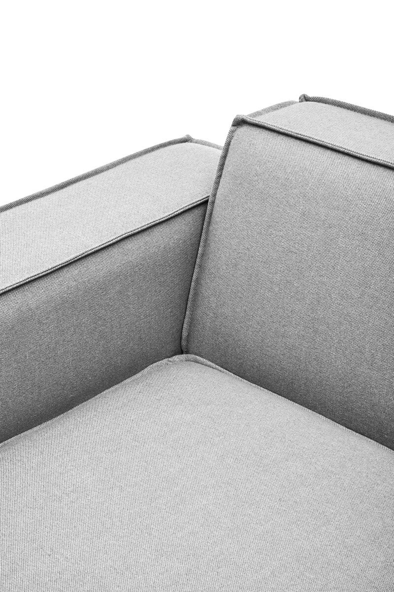 Toulouse Grey Fabric Left Arm Modular Sofa
