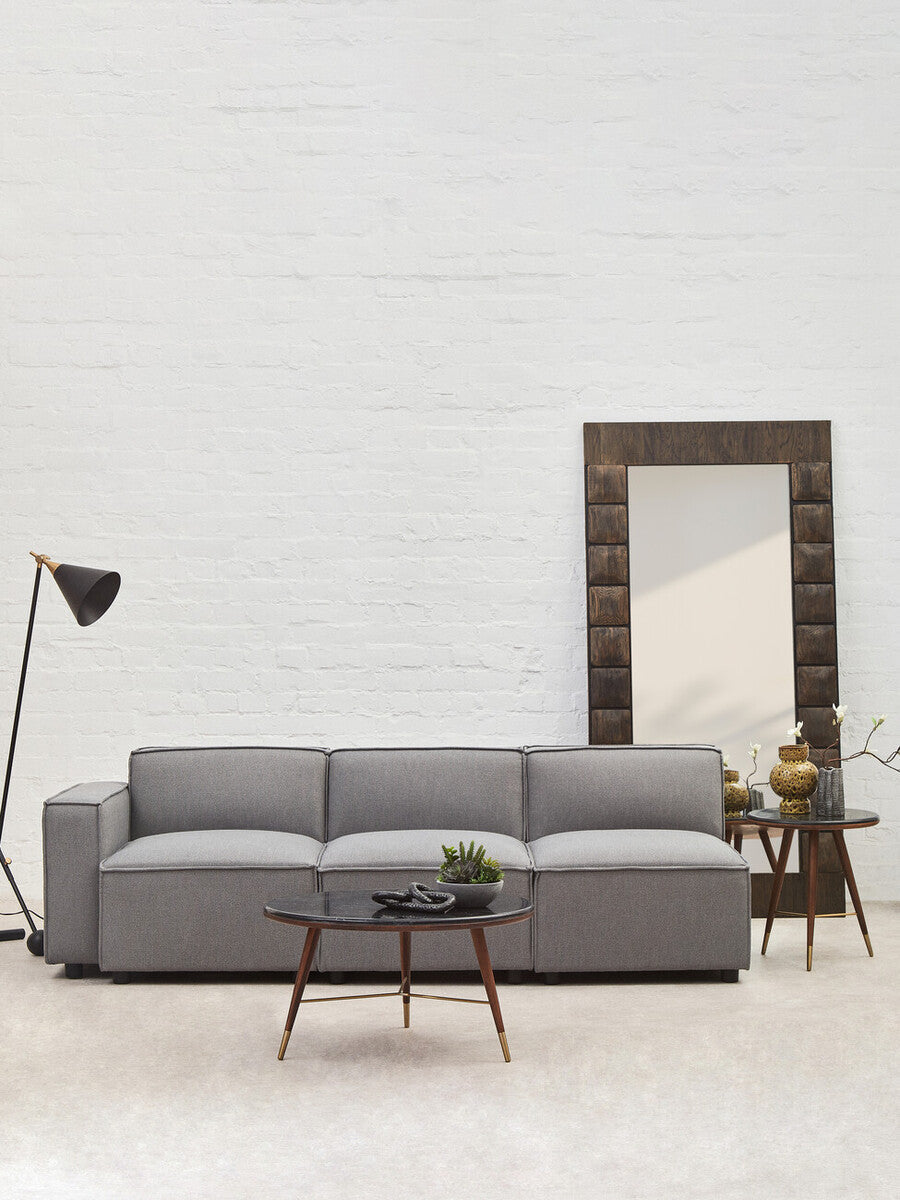 Toulouse Grey Fabric Left Arm Modular Sofa
