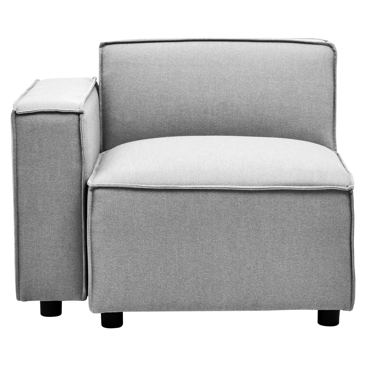 Toulouse Grey Fabric Left Arm Modular Sofa