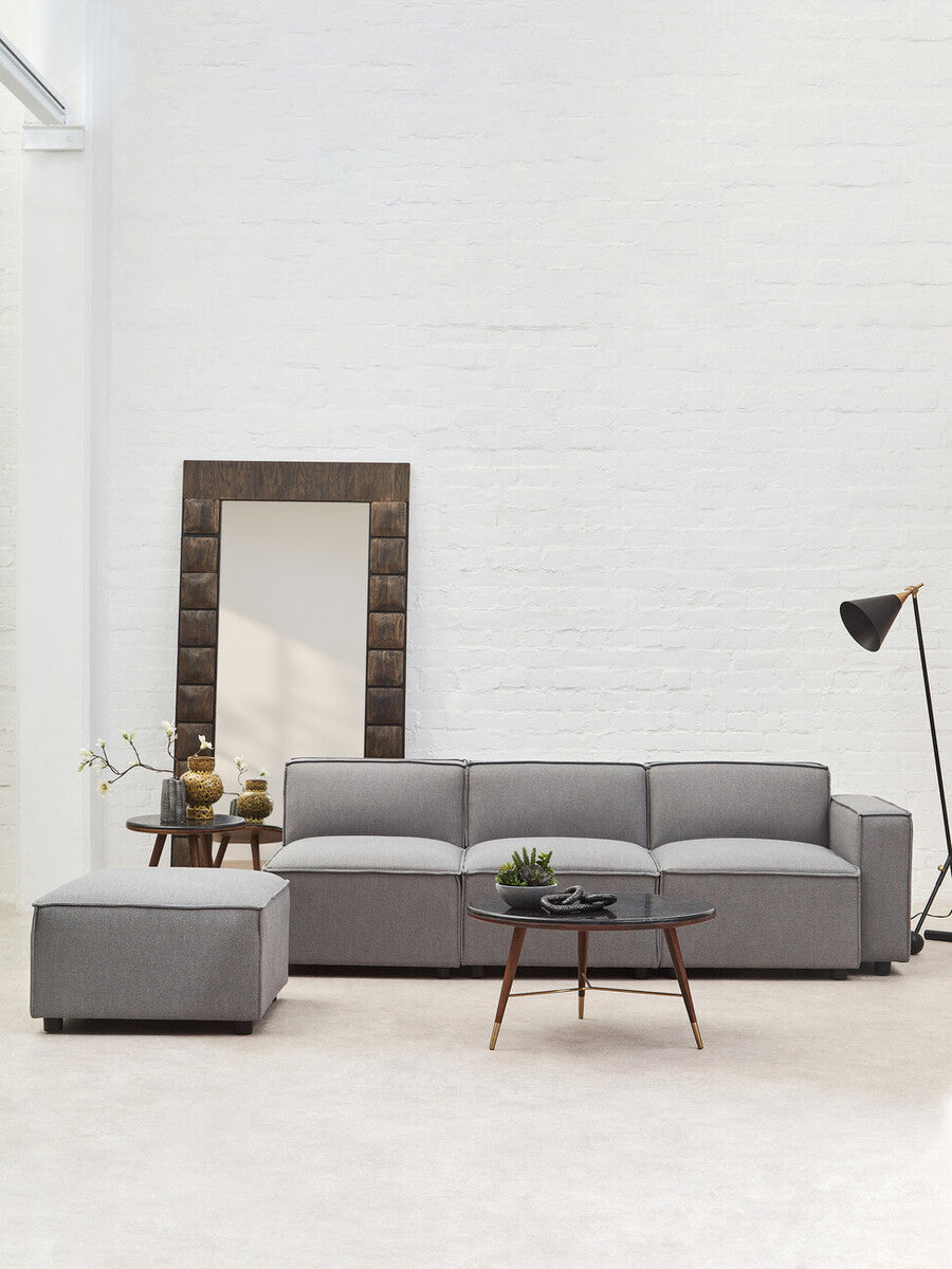 Toulouse Grey Fabric Right Arm Modular Sofa