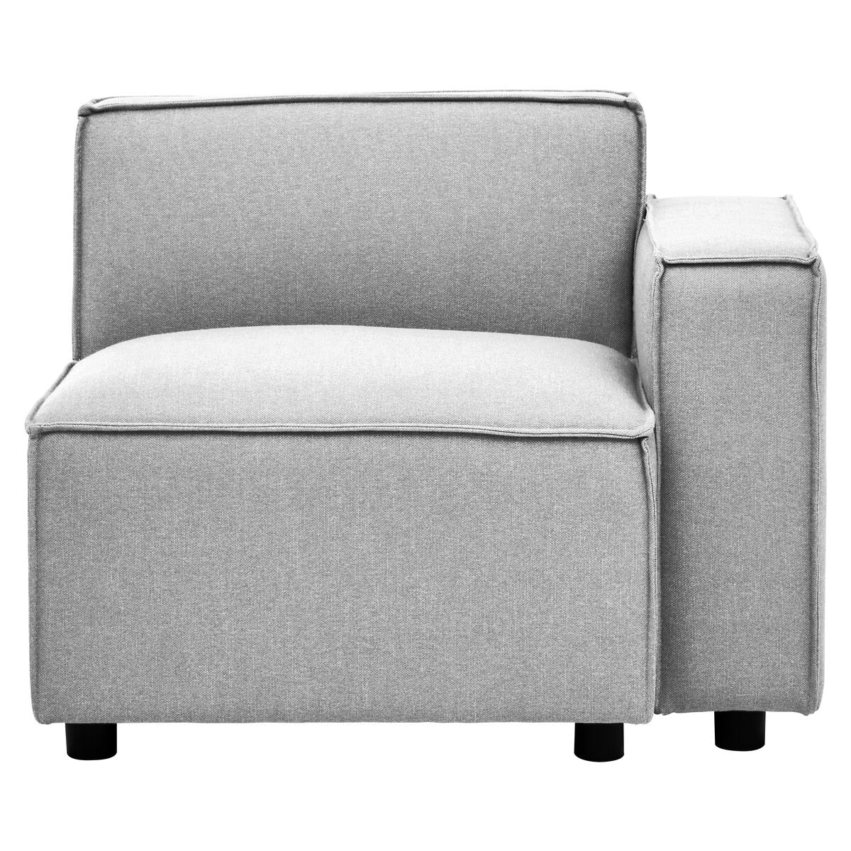 Toulouse Grey Fabric Right Arm Modular Sofa