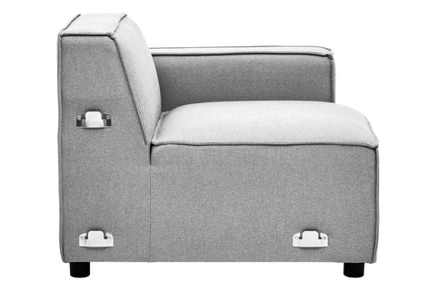 Toulouse Grey Fabric Right Arm Modular Sofa