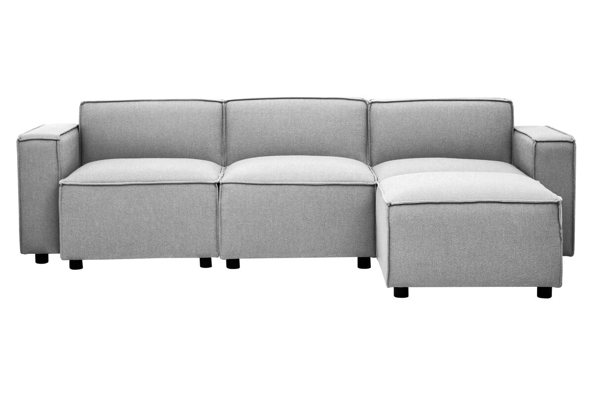 Toulouse Grey Fabric Right Arm Modular Sofa