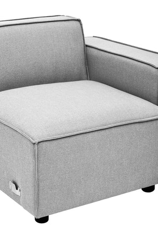 Toulouse Grey Fabric Right Arm Modular Sofa