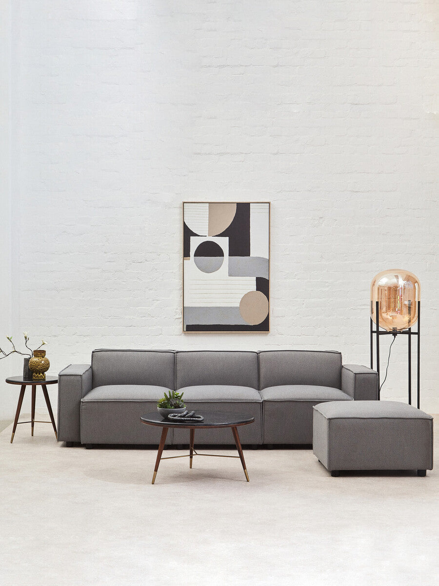 Toulouse Grey Fabric Right Arm Modular Sofa