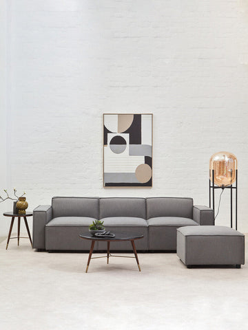 Toulouse Grey Fabric Right Arm Modular Sofa