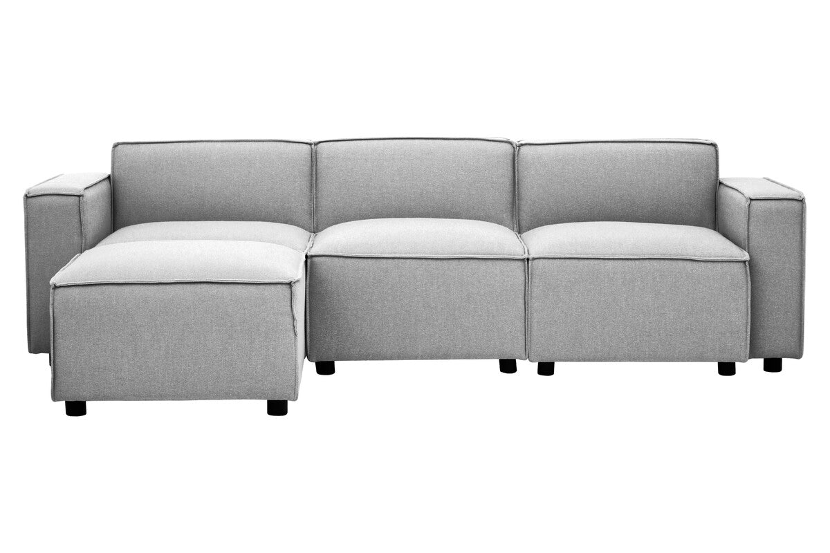 Toulouse Grey Fabric Right Arm Modular Sofa