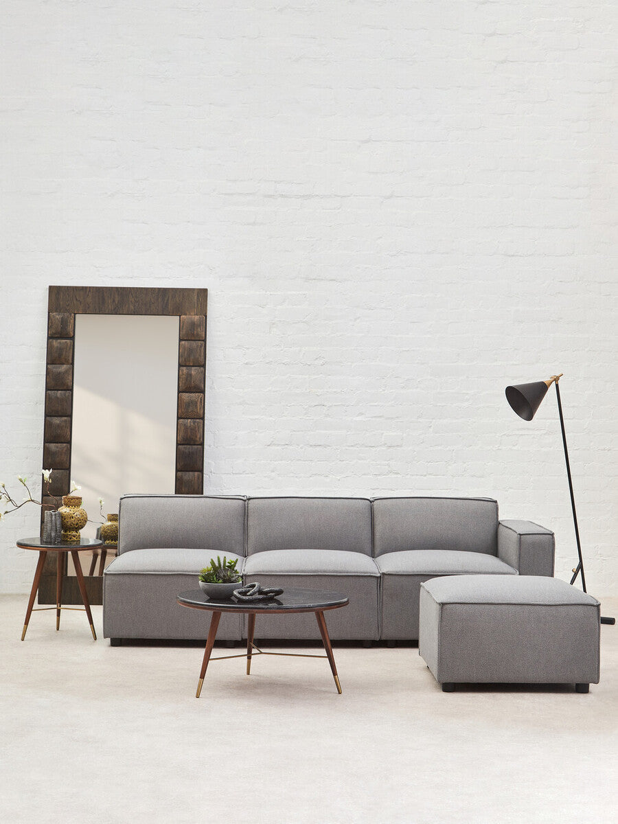 Toulouse Grey Fabric Right Arm Modular Sofa