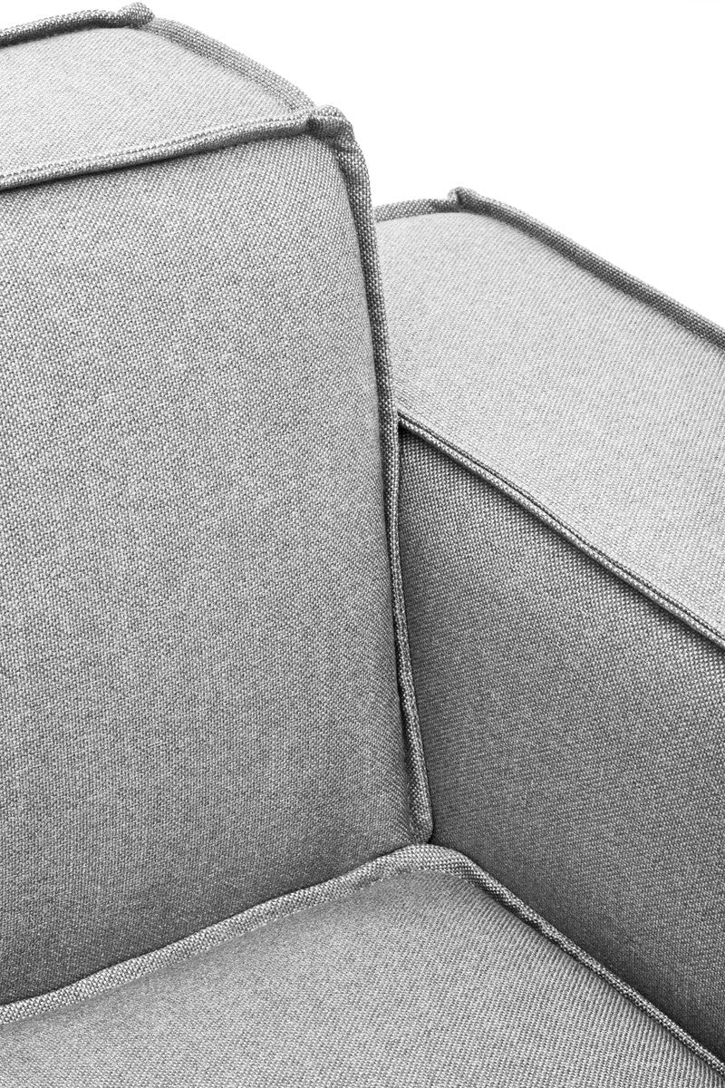 Toulouse Grey Fabric Right Arm Modular Sofa
