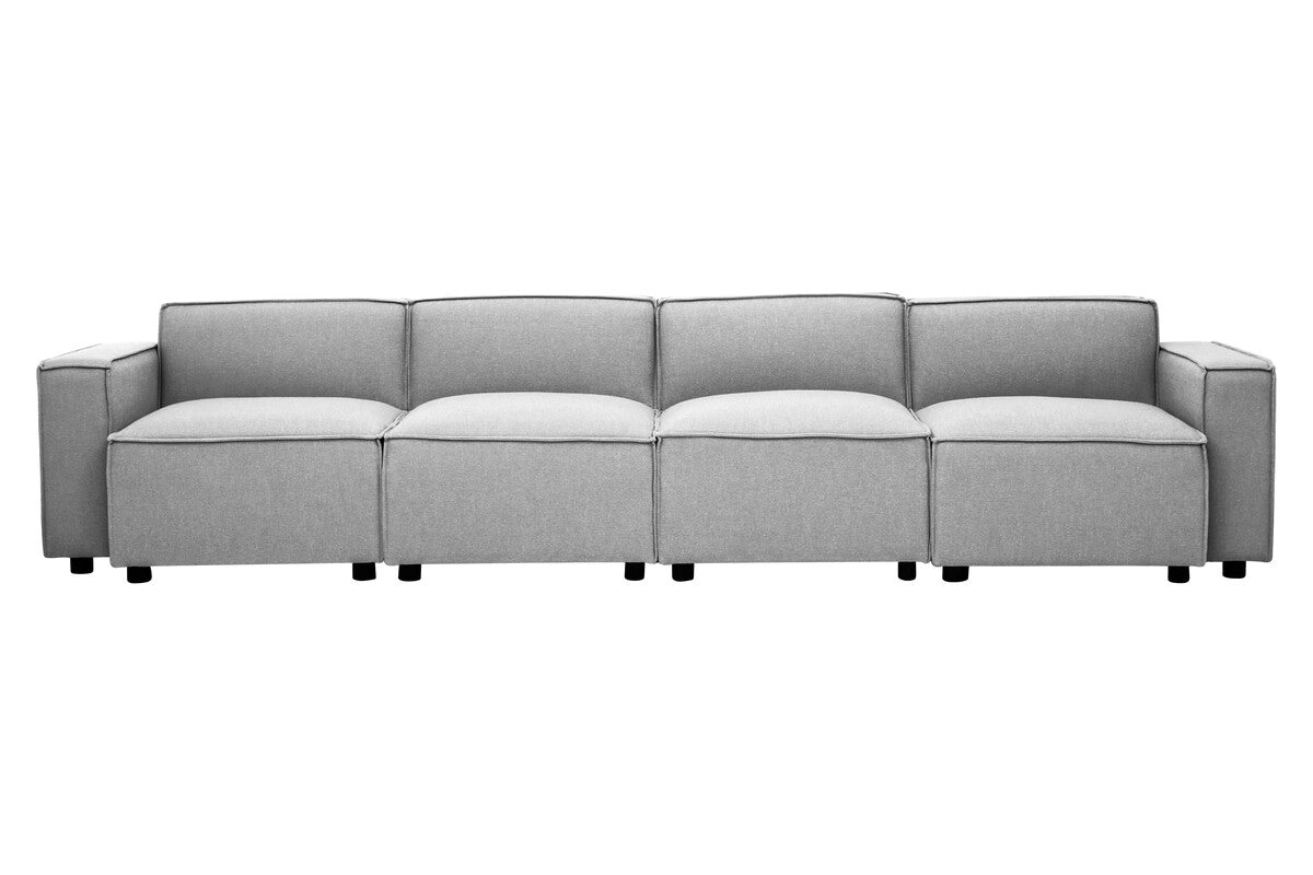 Toulouse Grey Fabric Right Arm Modular Sofa