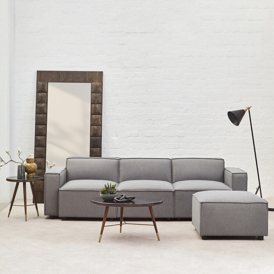 Toulouse Grey Fabric Right Arm Modular Sofa
