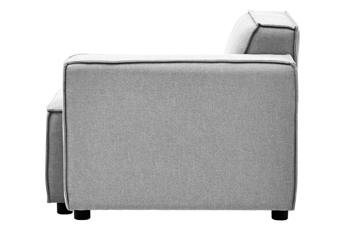 Toulouse Grey Fabric Right Arm Modular Sofa