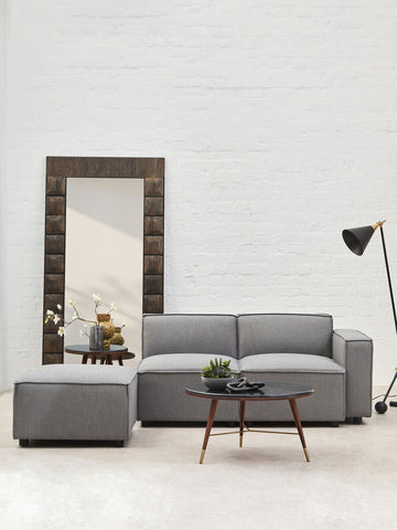 Toulouse Grey Fabric Right Arm Modular Sofa