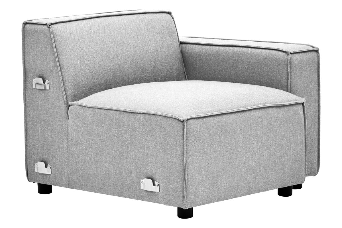 Toulouse Grey Fabric Right Arm Modular Sofa