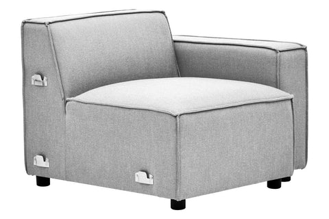 Toulouse Grey Fabric Right Arm Modular Sofa