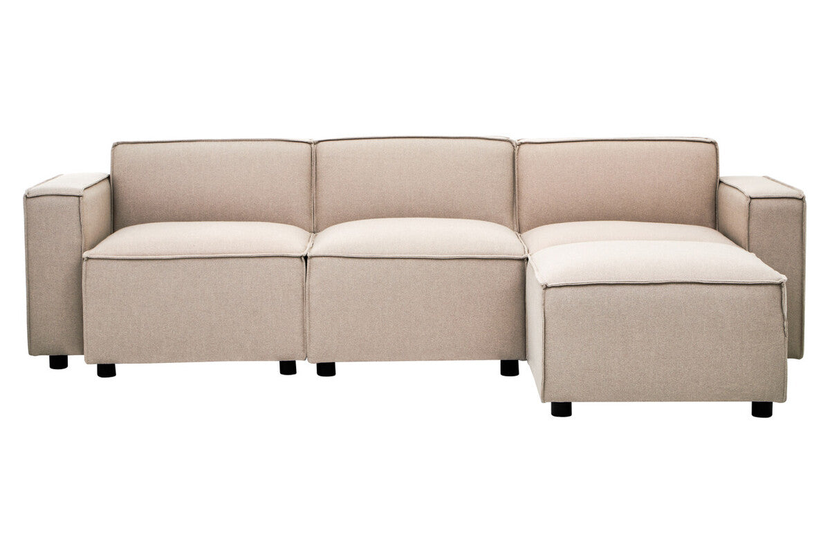 Toulouse Natural Fabric Armless Modular Sofa