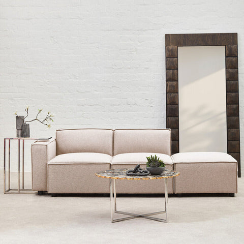 Toulouse Natural Fabric Armless Modular Sofa