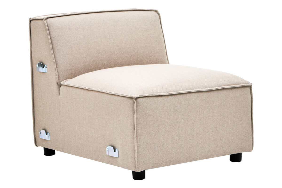 Toulouse Natural Fabric Armless Modular Sofa