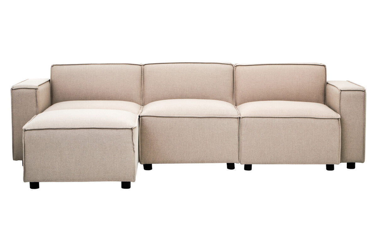 Toulouse Natural Fabric Armless Modular Sofa