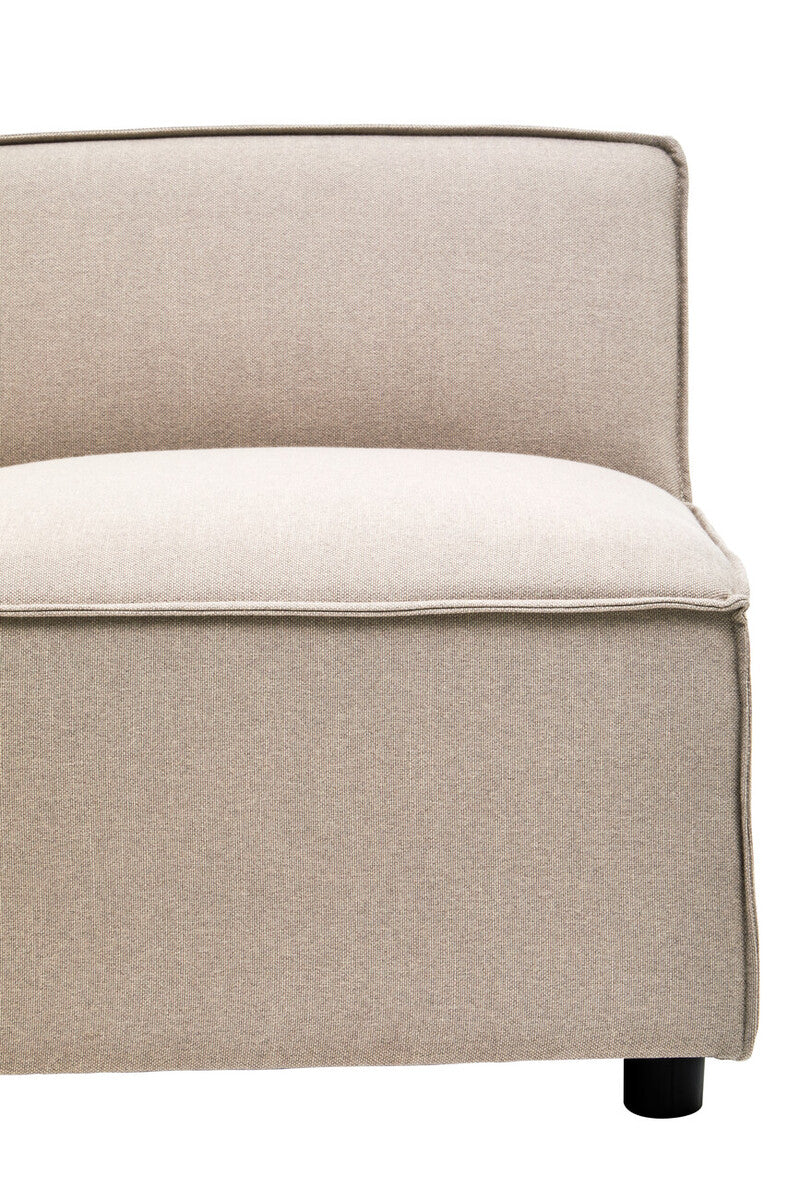 Toulouse Natural Fabric Armless Modular Sofa