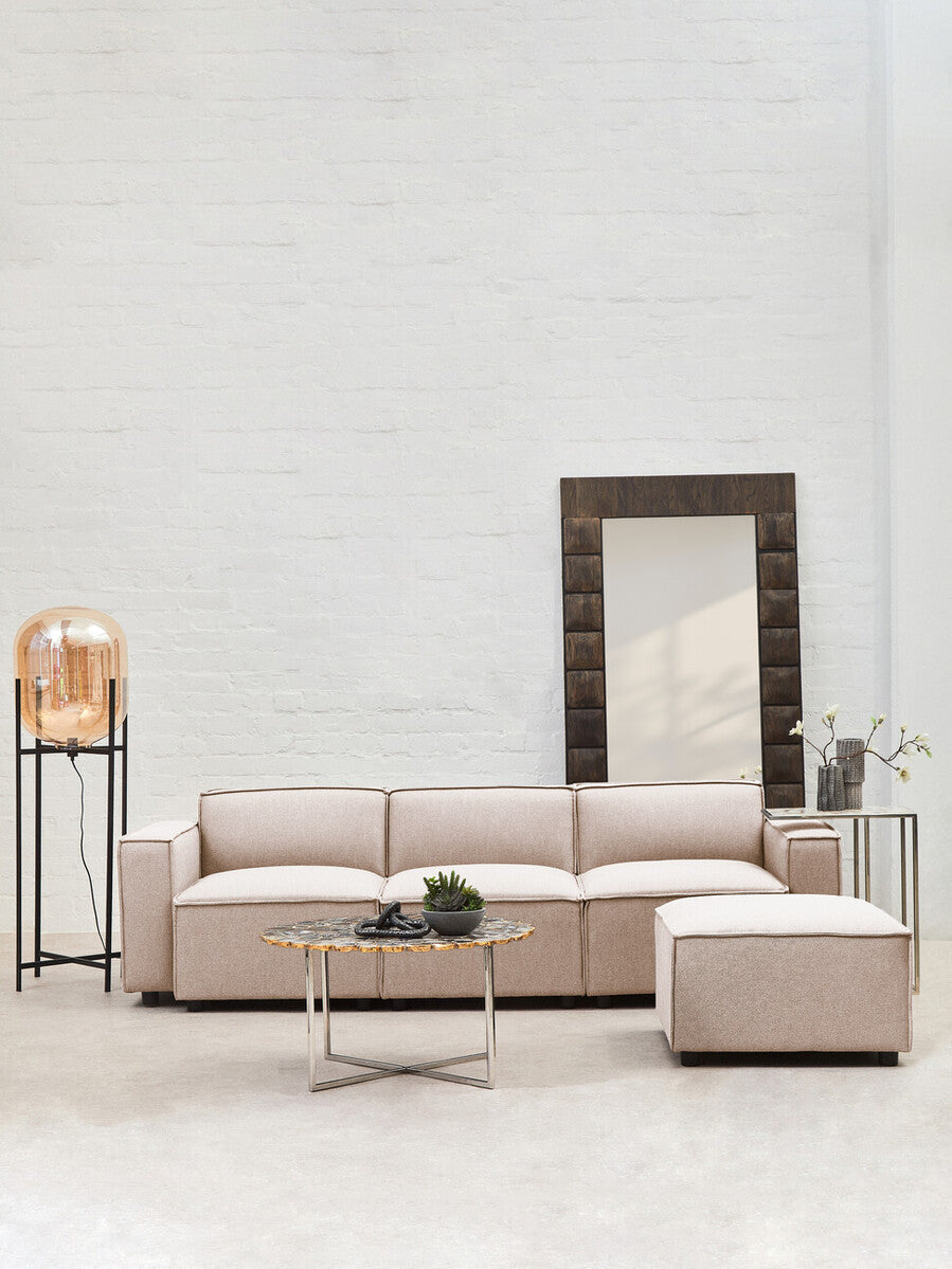 Toulouse Natural Fabric Armless Modular Sofa