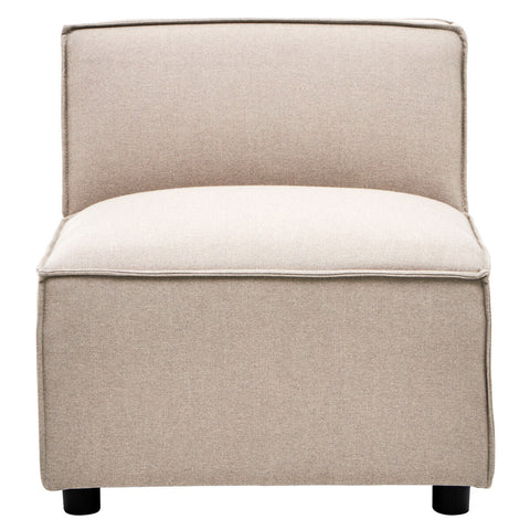 Toulouse Natural Fabric Armless Modular Sofa