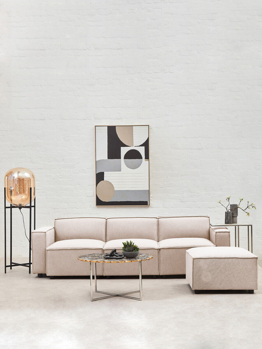 Toulouse Natural Fabric Armless Modular Sofa