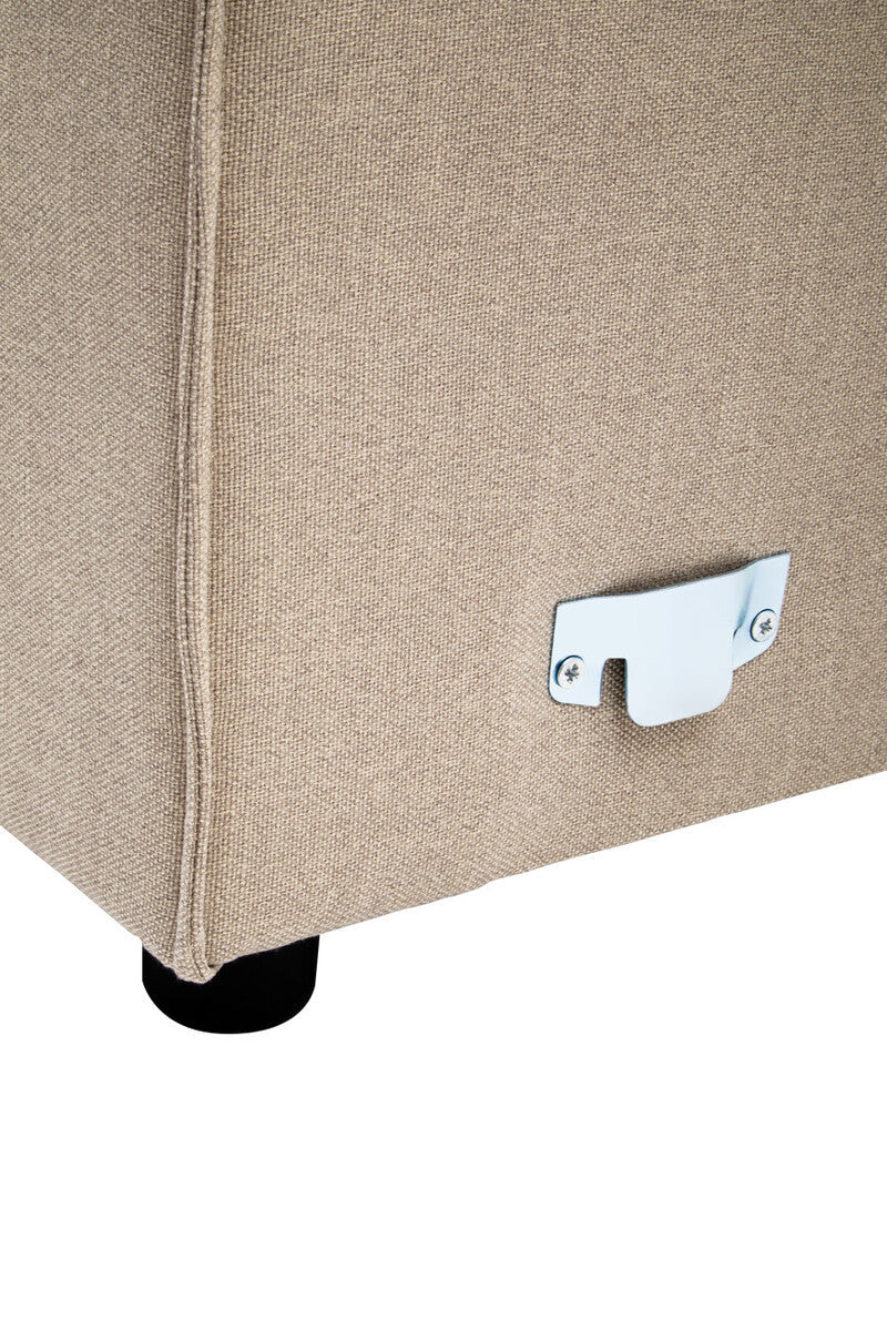 Toulouse Natural Fabric Armless Modular Sofa
