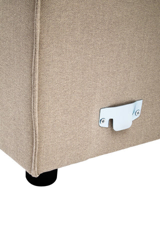 Toulouse Natural Fabric Armless Modular Sofa