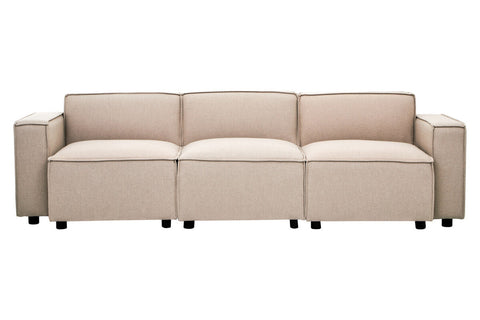 Toulouse Natural Fabric Armless Modular Sofa