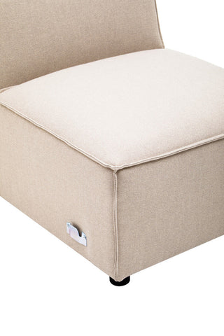 Toulouse Natural Fabric Armless Modular Sofa