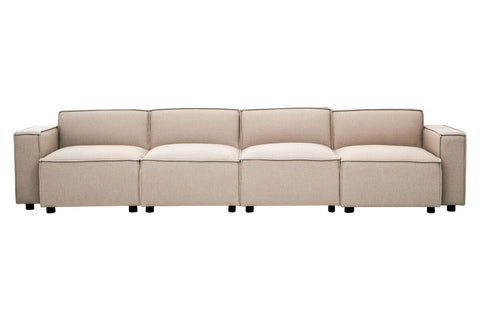 Toulouse Natural Fabric Armless Modular Sofa
