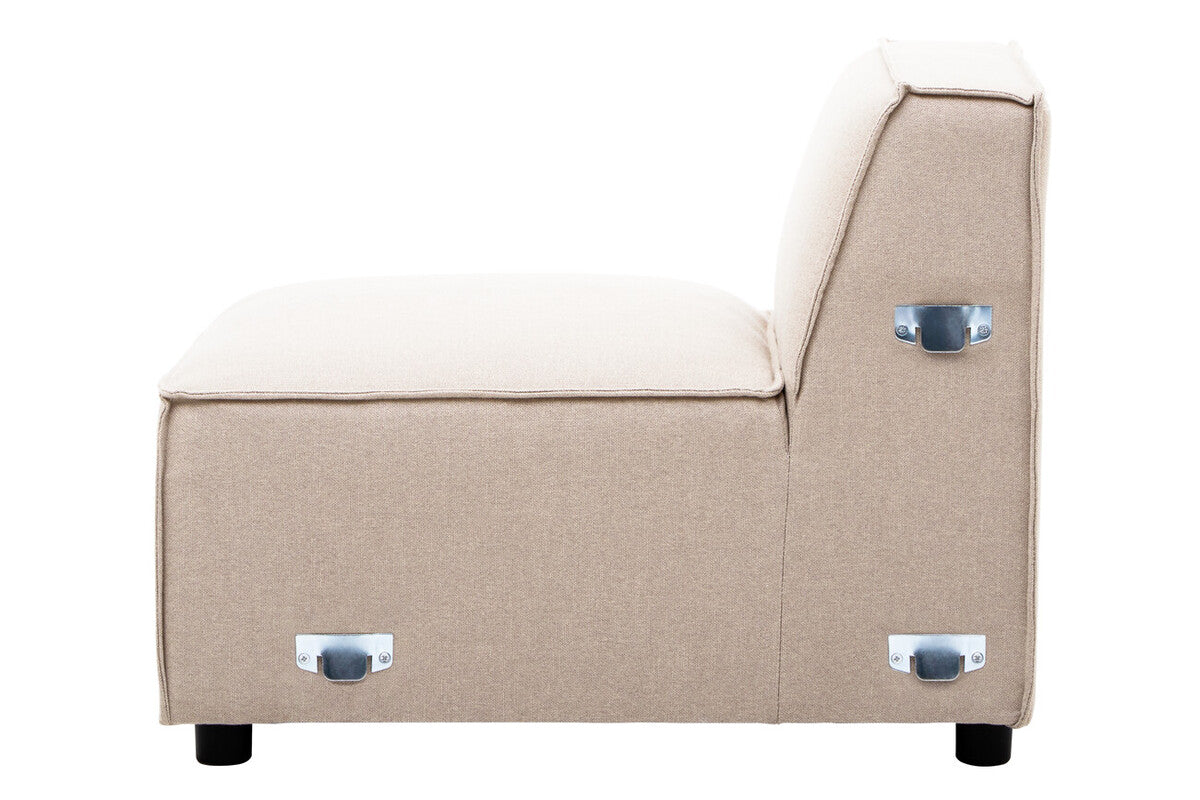 Toulouse Natural Fabric Armless Modular Sofa