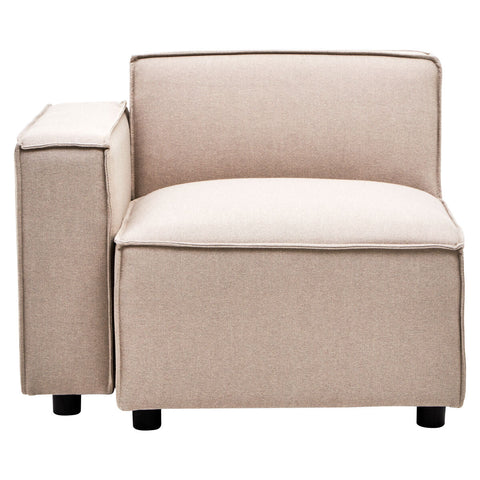 Toulouse Natural Fabric Left Arm Modular Sofa