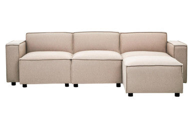 Toulouse Natural Fabric Left Arm Modular Sofa