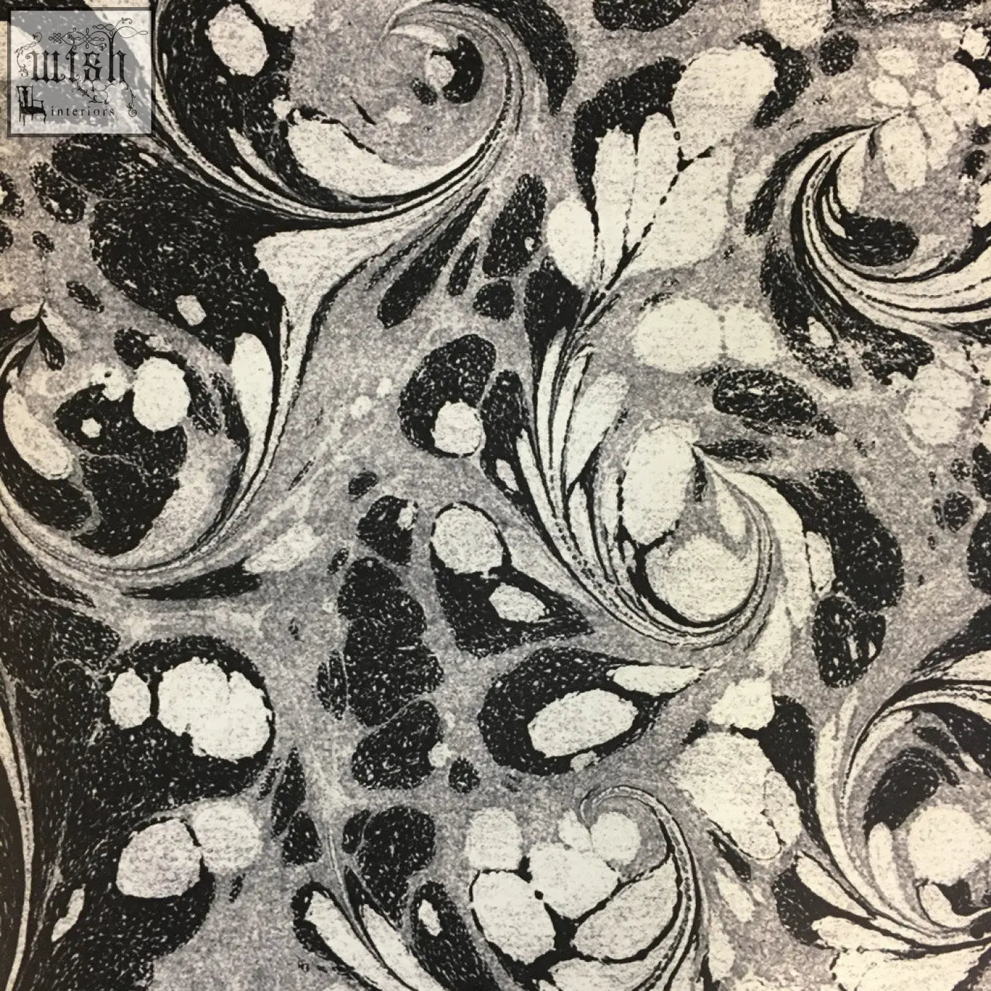Black and white marbled paper with swirling patterns featured in tourmaline wallpaper check shipping times for delivery