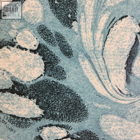 Textured abstract tourmaline wallpaper in muted blue cream with stippled black pattern check shipping times online