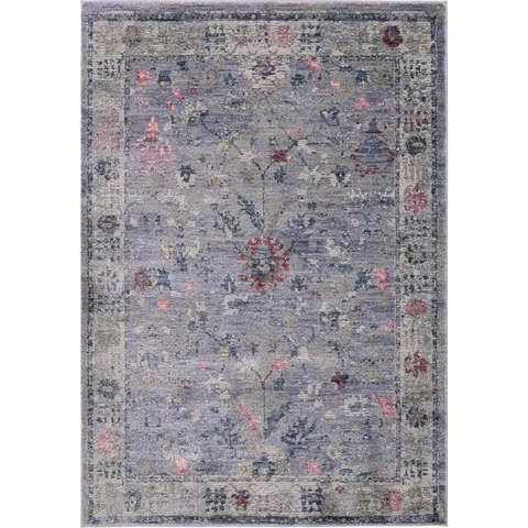 Traditional Floral Vintage Rug – Grey Blue & Beige Elegance - 120X180 cm / Grey - Rugs