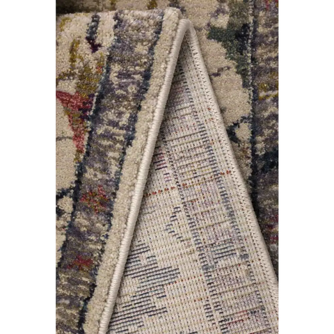 Traditional Floral Vintage Rug – Grey Blue & Beige Elegance - Rugs