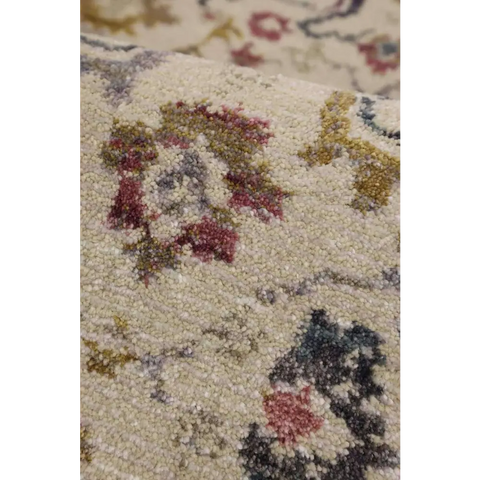 Traditional Floral Vintage Rug – Grey Blue & Beige Elegance - Rugs