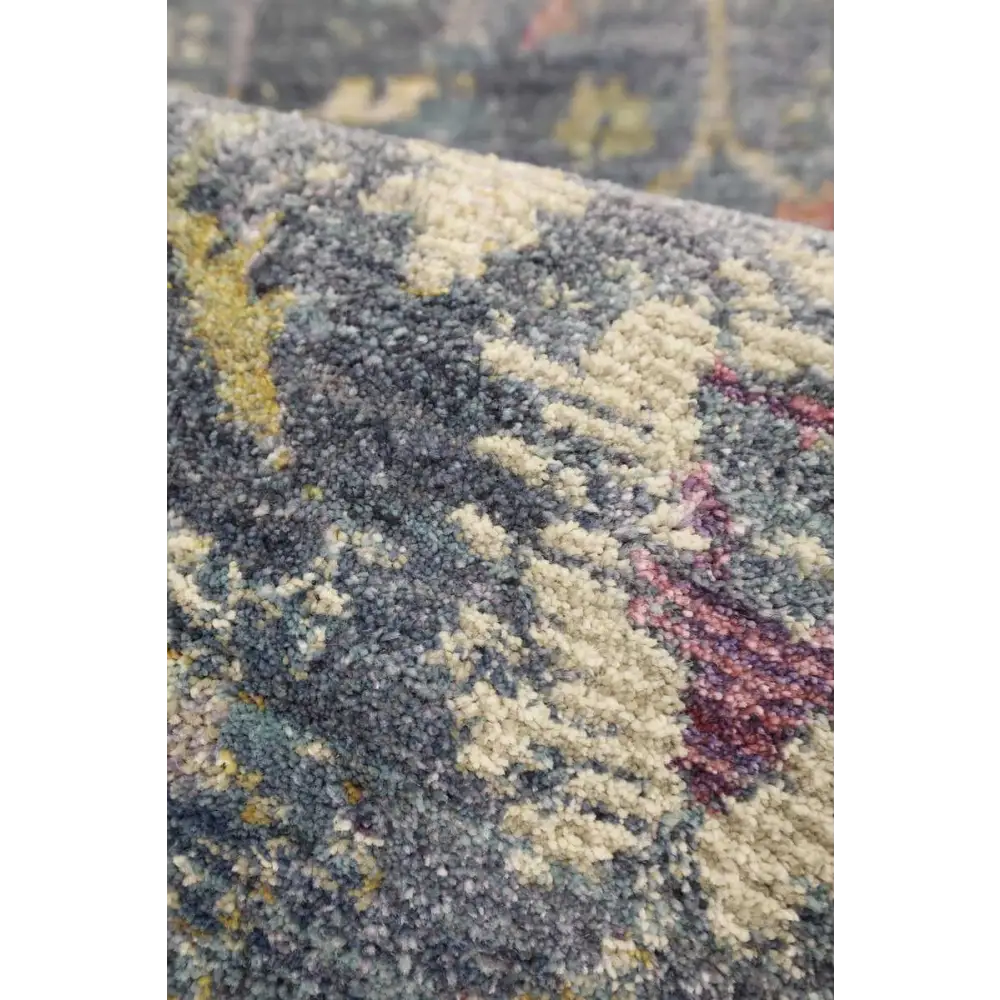 Traditional Floral Vintage Rug – Grey Blue & Beige Elegance - Rugs