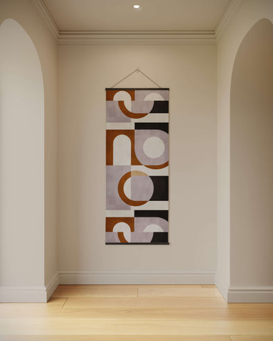 Large Retro Geometric Shape Tapestry