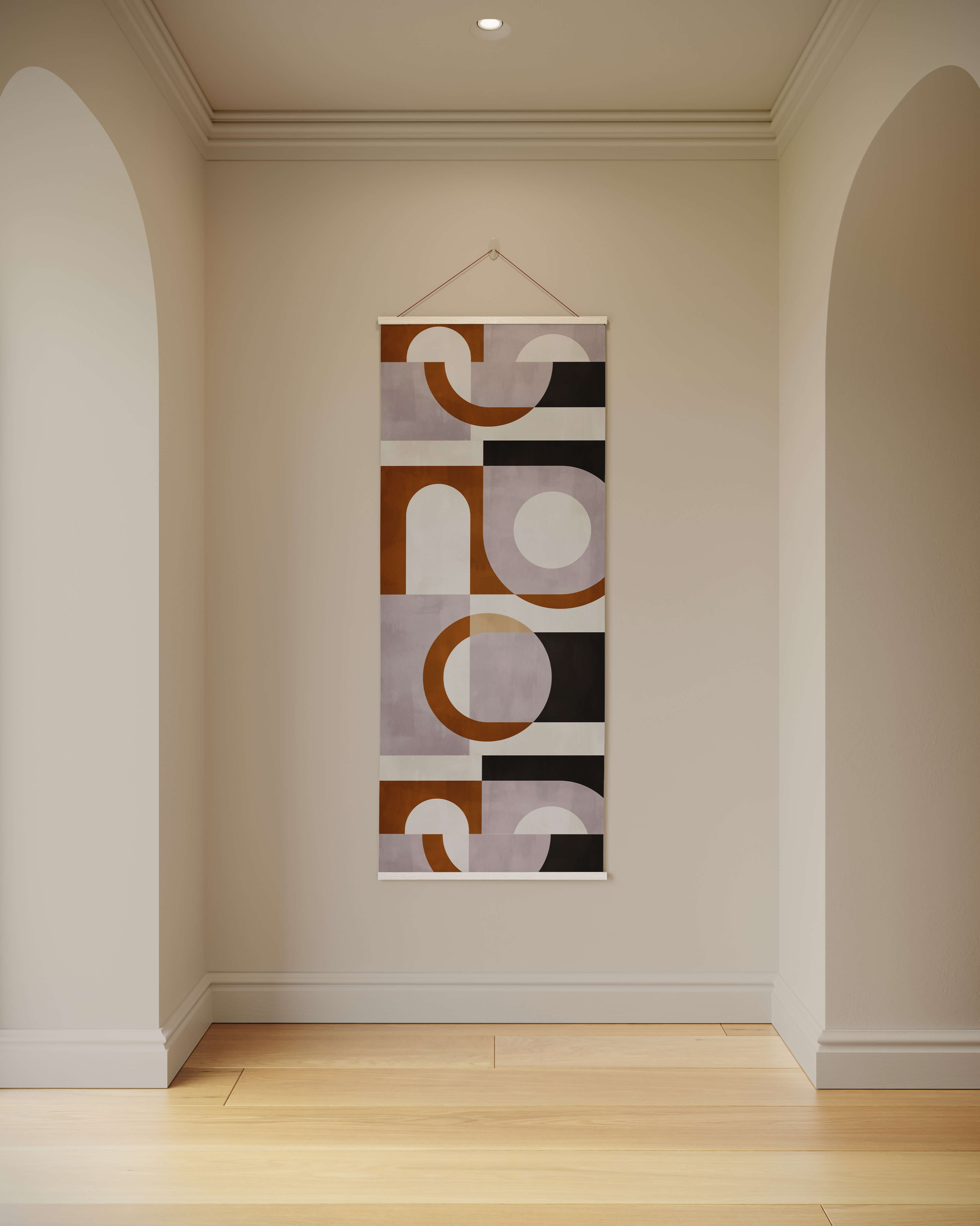 Large Retro Geometric Shape Tapestry